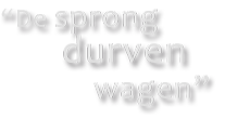 de sprong durfen wagen